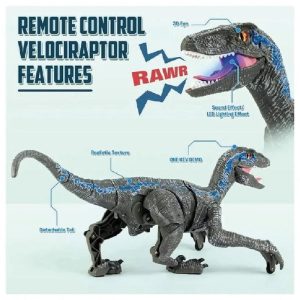 Dinosaurio Velociraptor Con Control Remoto Jueguete Simulation Model Electric Toy