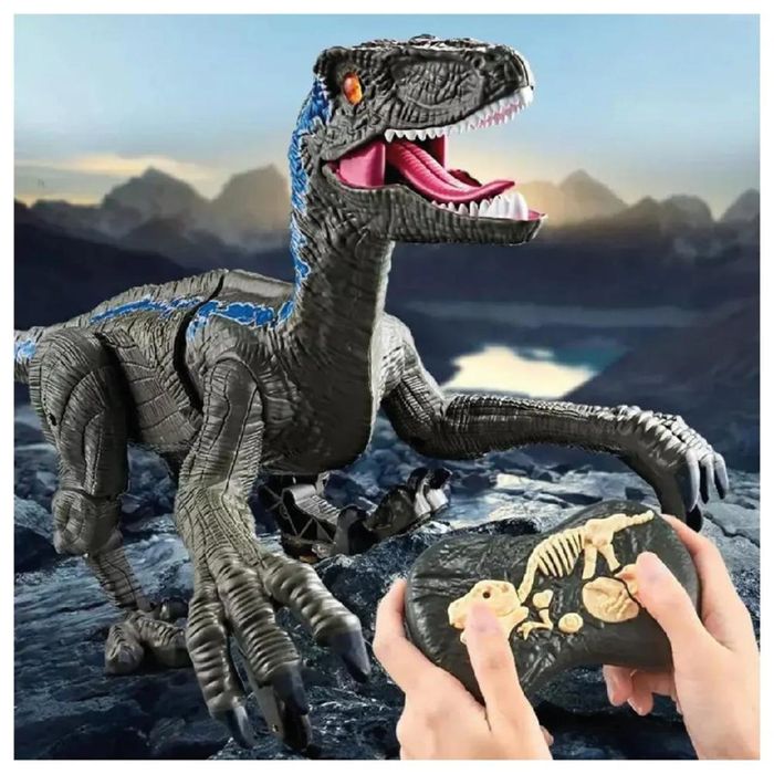Dinosaurio Velociraptor Con Control Remoto Jueguete Simulation Model Electric Toy - Imagen 3